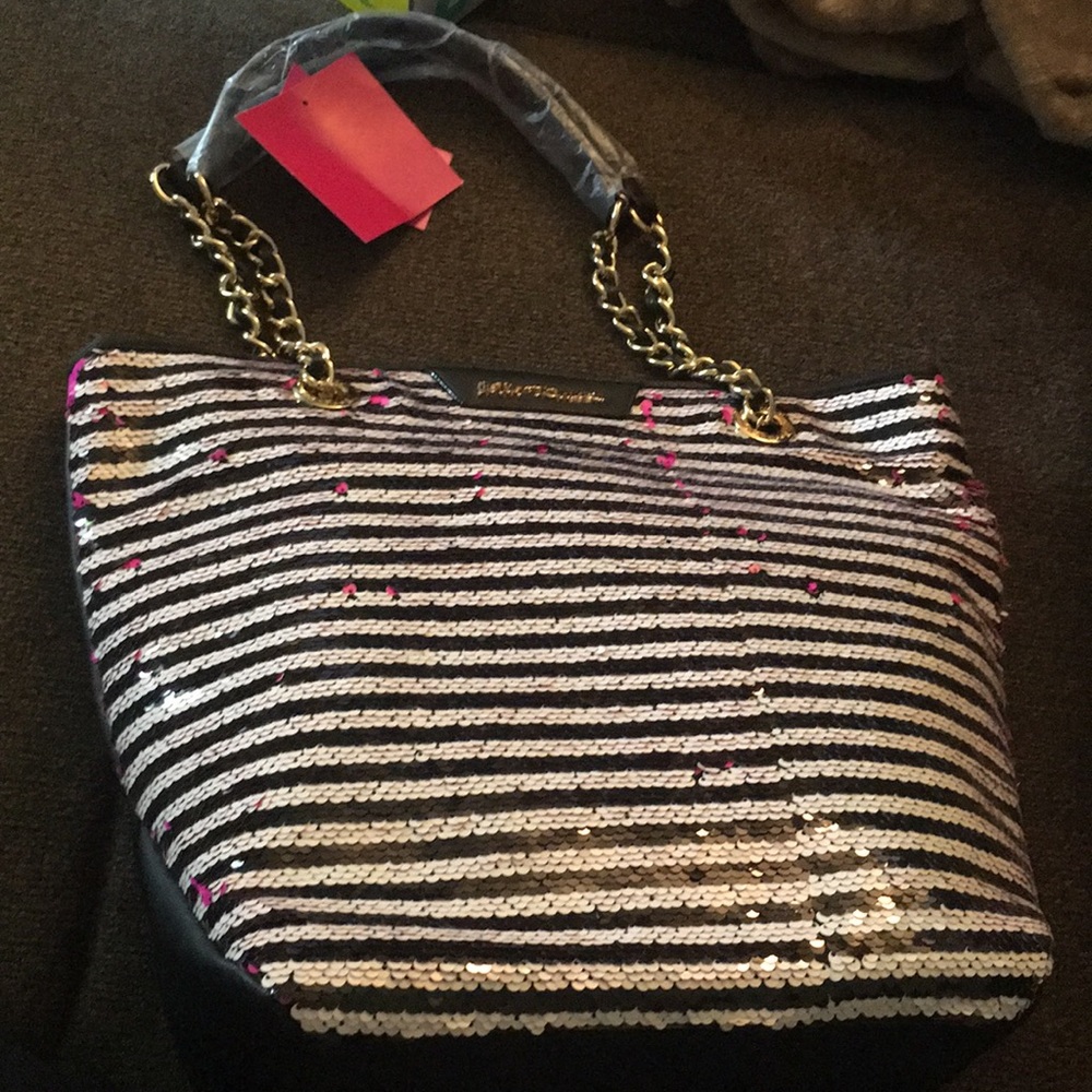 •New Betsey Johnson Sequin Purse•
